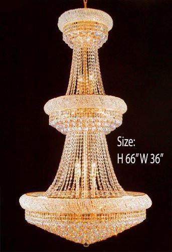 French Empire Crystal Chandelier H66" X W36" - Perfect For An Entryway Or Foyer - A500-541/32
