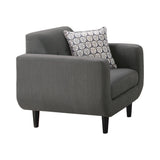Set of 3 - Stansall Tufted Back Sofa + Loveseat + Chair Grey - D300-10049