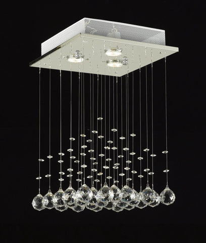 JAC D'LIGHTS J10-C9071S-3us Modern Rain Drop Lighting Crystal Ball Fixture Pendant Chandelier 18 by 12-Inch Modern - J10-C9071S-3us