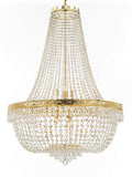 Nail Salon French Empire Crystal Chandelier Lighting - Great for The Dining Room, Foyer, Entryway, Family Room, Bedroom, Living Room and More! H 50" W 36" - G93-H50/CG/4199/25