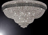 Flush French Empire Crystal Chandelier Chandeliers Moroccan Style Lighting Trimmed with Jet Black Crystal! Good for Dining Room, Foyer, Entryway, Family Room and More! H29" X W50" - G93-FLUSH/B79/CS/448/48