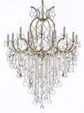 Set of 2-1 Maria Theresa Chandelier Empress Crystal (Tm) Lighting H 50" W 37" and 1 Large Foyer/Entryway Maria Theresa Empress Crystal (tm) Chandelier Lighting! H 72" W 52" - B12/21510/15+1 + GOLD/B13/2756/36+1