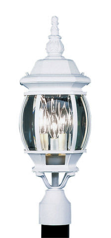 Livex Frontenac 3 Light White Outdoor Post Lantern - C185-7526-03