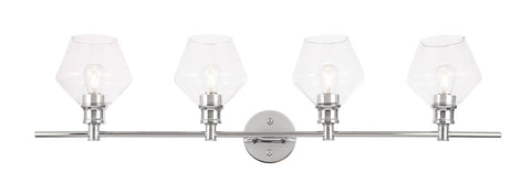 ZC121-LD2320C - Living District: Gene 4 light Chrome and Clear glass Wall sconce