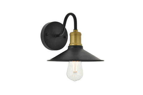 ZC121-LD4033W9BRB - Living District: Etude 1 light brass and black Wall Sconce