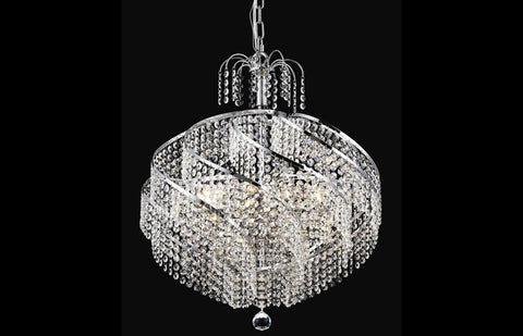 ZC121-V8052D22C/RC - Regency Lighting: Spiral 10 light Chrome Chandelier Clear Royal Cut Crystal