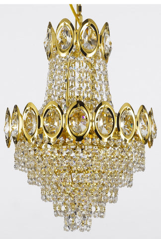 French Empire Crystal Chandelier Chandeliers Lighting H17 X Wd12 4 Lights  Empire - 6290/4 GOLD