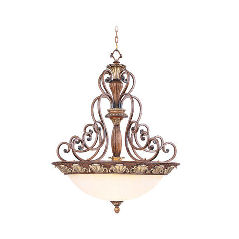 Livex Savannah 4 Light Venetian Patina Inverted Pendant - C185-8427-57