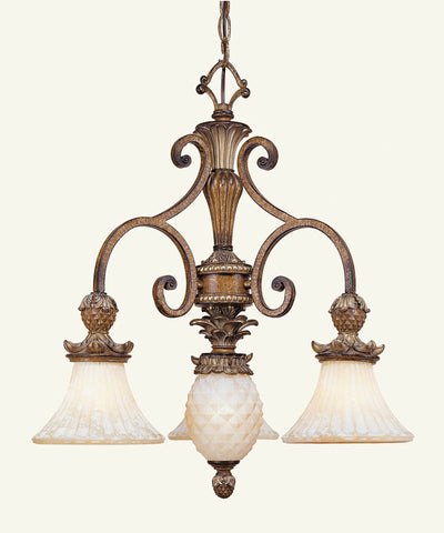 Livex Savannah 3 Light Venetian Patina Chandelier - C185-8473-57