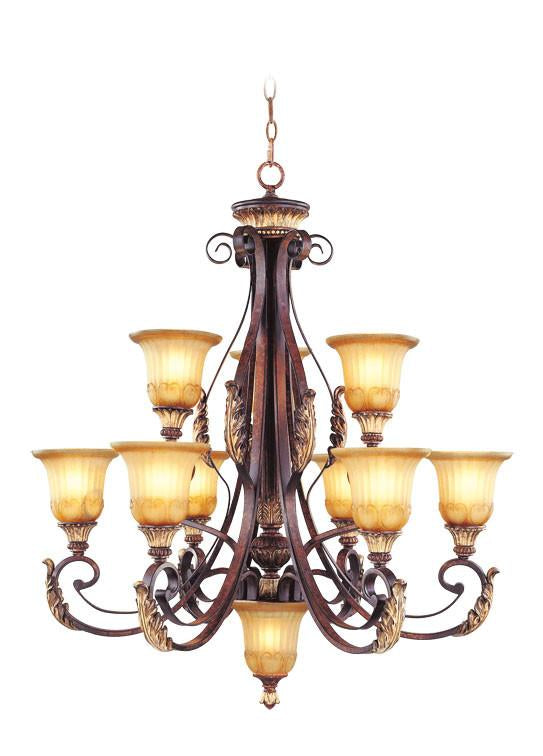 Livex Villa Verona 9 Light VBZ Chandelier - C185-8579-63