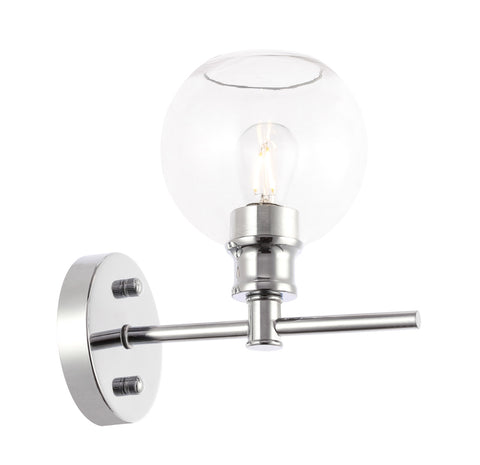 ZC121-LD2310C - Living District: Collier 1 light Chrome and Clear glass Wall sconce