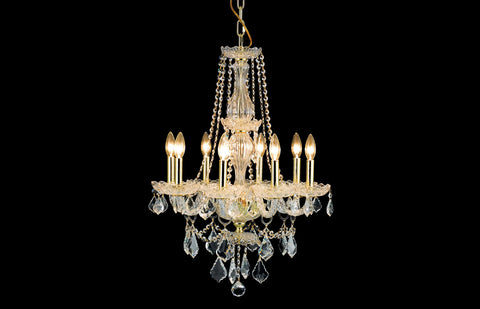 ZC121-V7898D21G/RC - Regency Lighting: Giselle 8 light Gold Chandelier Clear Royal Cut Crystal