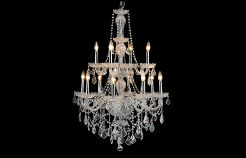 ZC121-V7890D28C/RC - Regency Lighting: Giselle 12 light Chrome Chandelier Clear Royal Cut Crystal