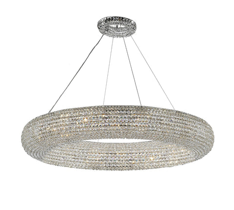 Crystal Halo Chandelier Modern / Contemporary Lighting Floating Orb Chandelier 41" Wide - Good for Dining Room, Foyer, Entryway, Family Room and More! - CJD-4156/18