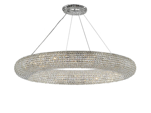 Crystal Halo Chandelier Modern / Contemporary Lighting Floating Orb Chandelier 71" Wide - Good for Dining Room, Foyer, Entryway, Family Room and More! - CJD-4156/30
