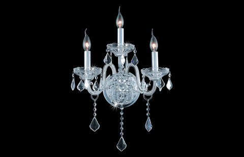 ZC121-V7853W3C/RC - Regency Lighting: Verona 3 light Chrome Wall Sconce Clear Royal Cut Crystal