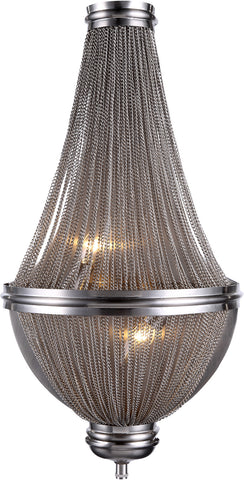 C121-1210W13PW By Elegant Lighting - Paloma Collection Pewter Finish 3 Lights Wall Sconce
