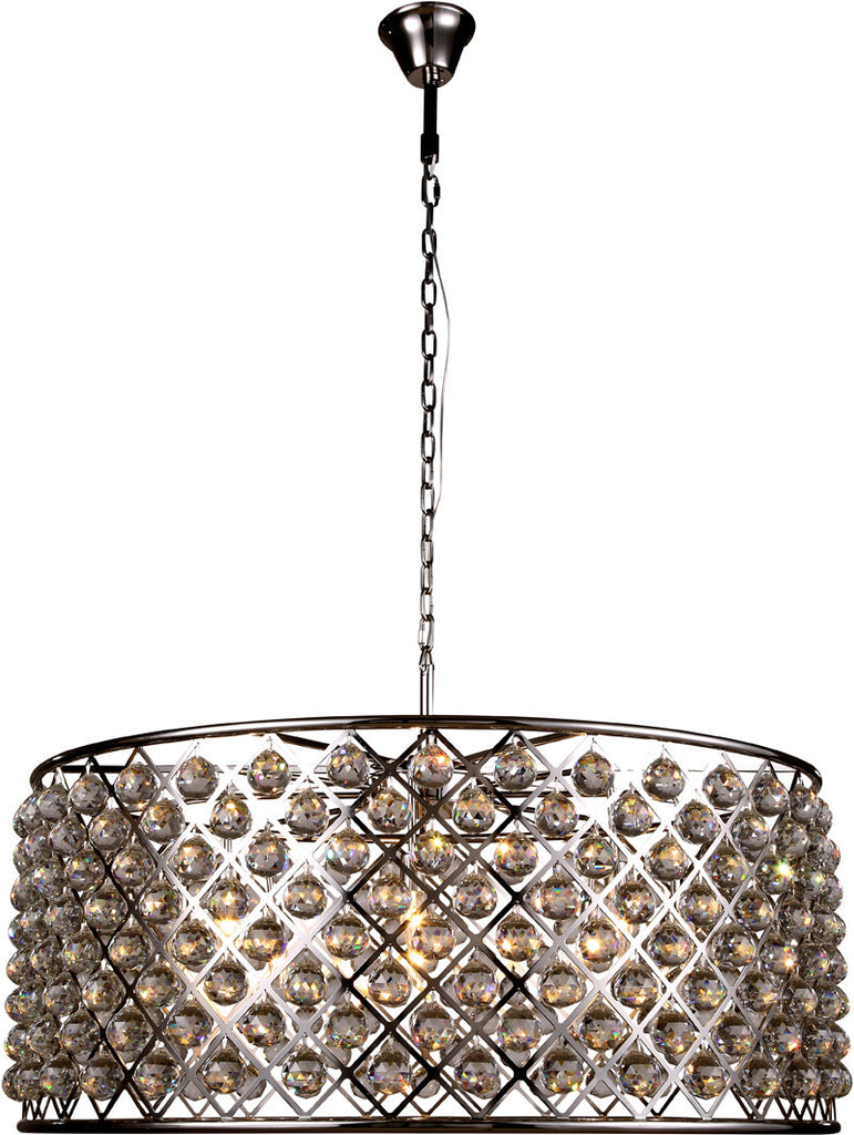 ZC121-1214G43PN-GT/RC By Regency Lighting - Madison Collection Polished Nickel Finish 10 Lights Pendant Lamp