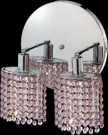 C121-1282W-R-R-RO/RC By Elegant Lighting Mini Collection 2 Lights Wall Sconce Chrome Finish