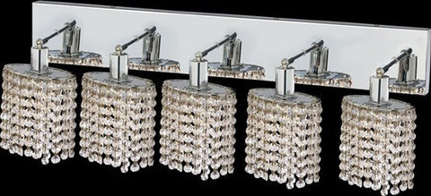 C121-1285W-O-E-CL/RC By Elegant Lighting Mini Collection 5 Lights Wall Sconce Chrome Finish