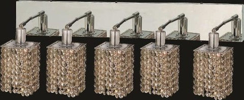 C121-1285W-O-S-GT/RC By Elegant Lighting Mini Collection 5 Lights Wall Sconce Chrome Finish