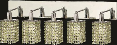 C121-1285W-O-S-LP/RC By Elegant Lighting Mini Collection 5 Lights Wall Sconce Chrome Finish