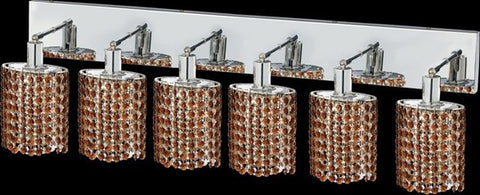C121-1286W-O-E-TO/RC By Elegant Lighting Mini Collection 6 Lights Wall Sconce Chrome Finish
