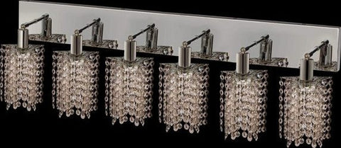 C121-1286W-O-P-CL/RC By Elegant Lighting Mini Collection 6 Lights Wall Sconce Chrome Finish