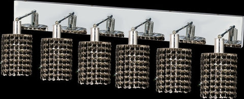 C121-1286W-O-R-JT/RC By Elegant Lighting Mini Collection 6 Lights Wall Sconce Chrome Finish