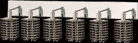 C121-1286W-O-S-JT/RC By Elegant Lighting Mini Collection 6 Lights Wall Sconce Chrome Finish