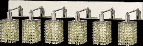 C121-1286W-O-S-LP/RC By Elegant Lighting Mini Collection 6 Lights Wall Sconce Chrome Finish