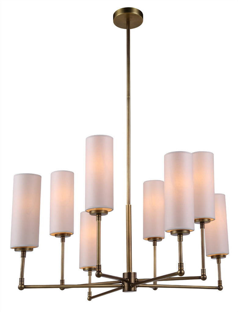 C121-1410G34BB By Elegant Lighting - Richmond Collection Burnish Brass Finish 8 Lights Pendant lamp