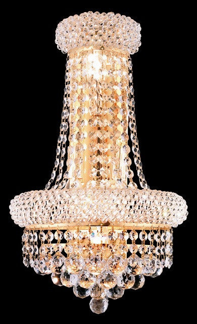 ZC121-V1800W12SG/RC By Elegant Lighting Primo Collection 4 Lights Wall Sconces Gold Finish