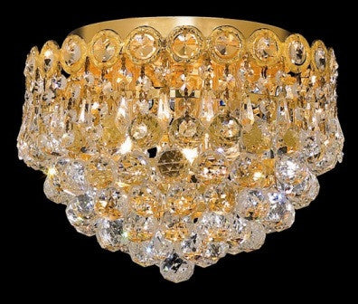 C121-1901F10G By Regency Lighting-Century Collection Gold Finish 3 Lights Flush