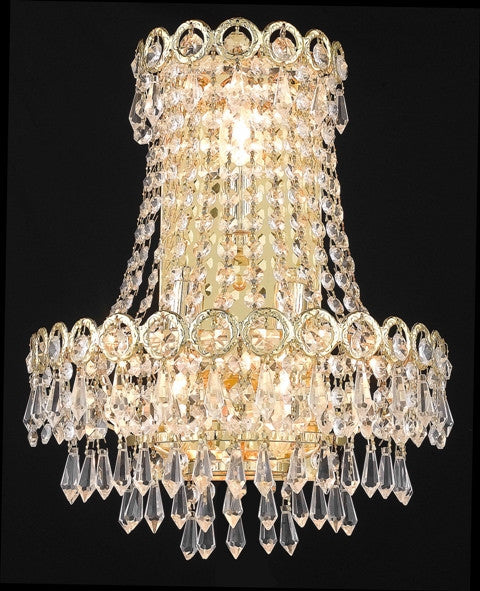 ZC121-V1902W12SG/RC By Elegant Lighting Century Collection 3 Light Chandeliers Gold Finish