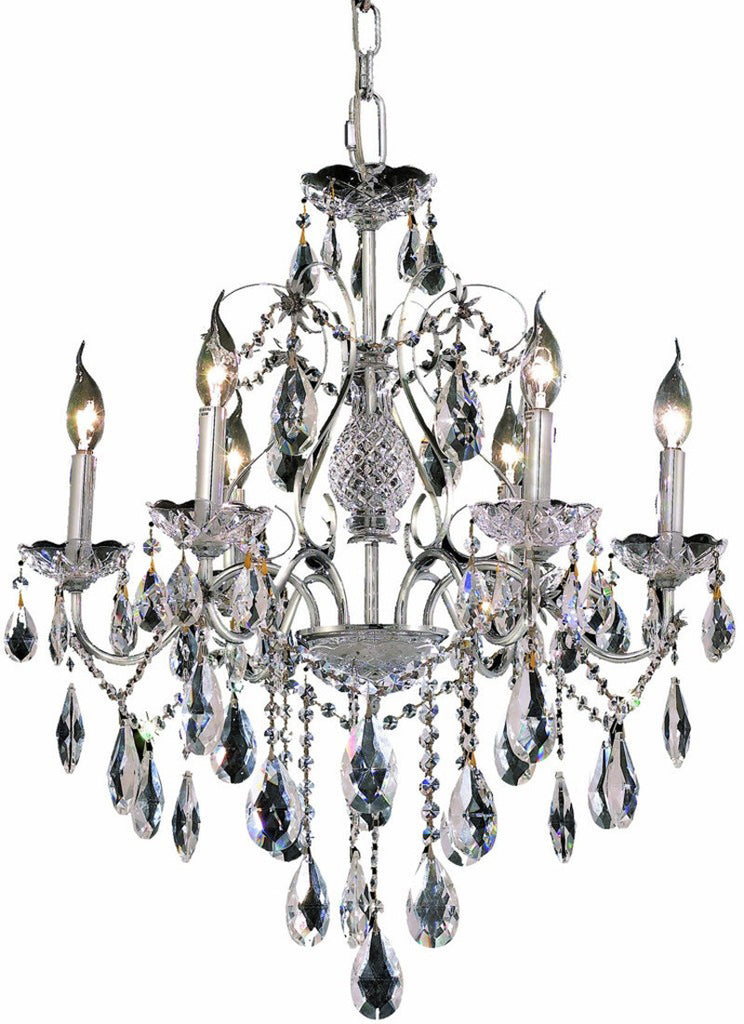 ZC121-2016D24C/EC By Regency Lighting - St. Francis Collection Chrome Finish 6 Lights Dining Room