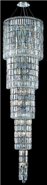 C121-2030G80C/RC By Elegant Lighting Maxim Collection 22 Light Chandeliers Chrome Finish
