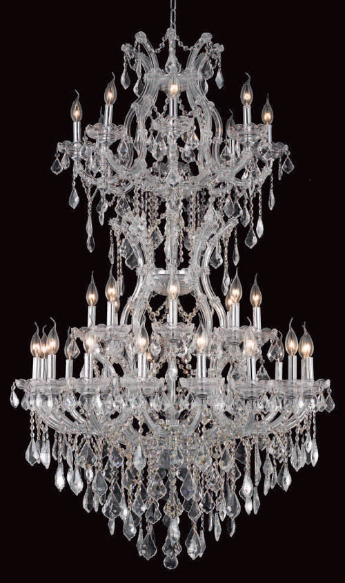 ZC121-2800D36SC/EC By Regency Lighting Maria Theresa Collection 34 Light Chandeliers Chrome Finish