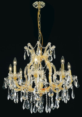 C121-2801D26G By Regency Lighting-Maria Theresa Collection Gold Finish 9 Lights Chandelier