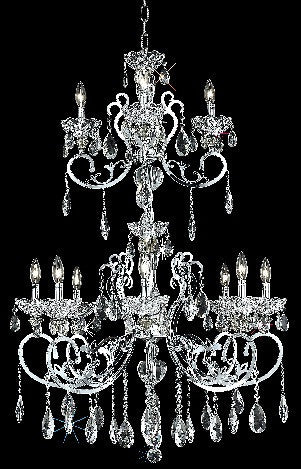 C121-2830G48C/RC By Elegant Lighting Aria Collection 12 Light Chandeliers Chrome Finish