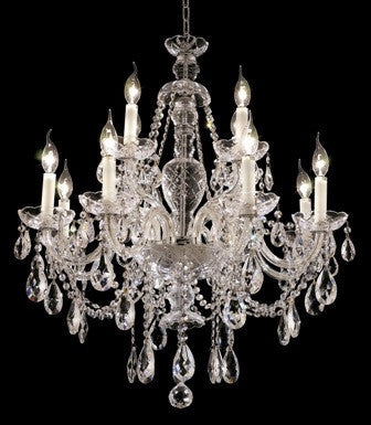 C121-7829D28C By Regency Lighting-Alexandria Collection Chrome Finish 12 Lights Chandelier