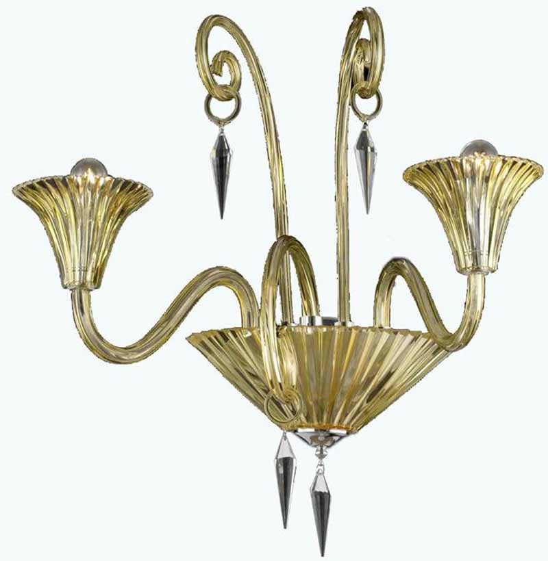 C121-8802W24YW/EC By Elegant Lighting - Symphony Collection 2 Lights Wall Sconce
