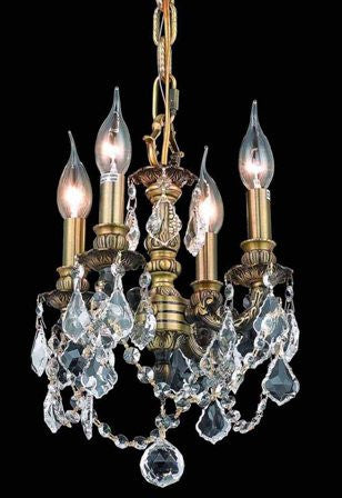 C121-9104D10AB By Regency Lighting-Lille Collection Antique Bronze Finish 4 Lights Chandelier
