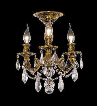C121-9203F13FG By Regency Lighting-Rosalia Collection French Gold Finish 3 Lights Chandelier