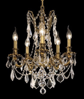C121-9205D18FG By Regency Lighting-Rosalia Collection French Gold Finish 5 Lights Chandelier