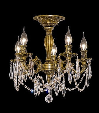 C121-9205F18FG By Regency Lighting-Rosalia Collection French Gold Finish 5 Lights Chandelier