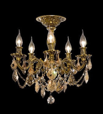 C121-9205F18FG-GT By Regency Lighting-Rosalia Collection French Gold Finish 5 Lights Chandelier