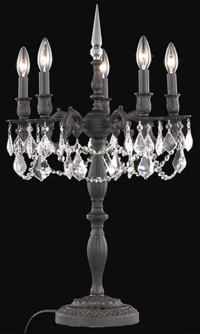 C121-9205TL18DB/EC By Elegant Lighting - Rosalia Collection Dark Bronze Finish 5 Lights Table Lamp