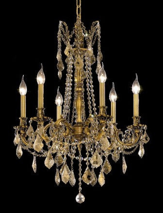 C121-9206D23FG-GT By Regency Lighting-Rosalia Collection French Gold Finish 6 Lights Chandelier