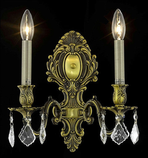 ZC121-9602W10AB/EC By Regency Lighting Monarch Collection 2 Light Wall Sconces Antique Bronze Finish